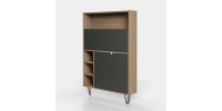 Bookcase Desk 611057 (Nutmeg/Grey)